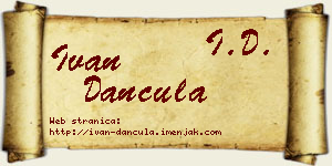 Ivan Dančula vizit kartica